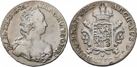 LOW COUNTRIES. Oostenrijkse Nederlanden (Austrian Netherlands). Maria Theresia, 1740-1780. 1/2 Ducaton (Silver, 33 mm, 16.58 g, 5 h), Antwerp, 1750. M...