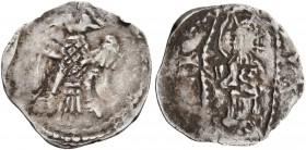 SERBIA. Stefan Lazarevic Hrebljanovic, as despot, 1402-1427. Half Gros (Silver, 14 mm, 0.31 g, 7 h). Double-headed eagle with wings raised. Rev. Nimba...
