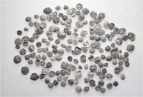 A lot containing 163 silver coins. All: Greek. Fine to very fine. LOT SOLD AS IS, NO RETURNS. 163 coins in lot.
