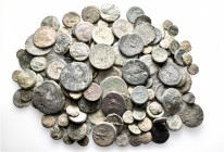 A lot containing 147 bronze coins. All: Greek. Fair to fine. LOT SOLD AS IS, NO RETURNS. 147 coins in lot.