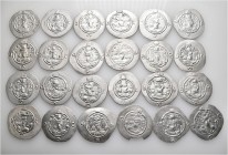 A lot containing 24 silver coins. All: Sasanian Drachms. Very fine to good very fine. LOT SOLD AS IS, NO RETURNS. 24 coins in lot.