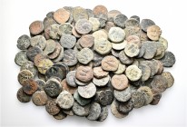 A lot containing 140 bronze coins. All: Judaea. Fine to very fine. LOT SOLD AS IS, NO RETURNS. 140 coins in lot.