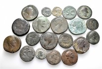 A lot containing 20 bronze coins. Includes: Roman Provincial, Roman Republican and Roman Imperial. Fair to fine. LOT SOLD AS IS, NO RETURNS. 20 coins ...