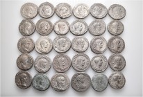 A lot containing 30 silver coins. All: Roman Provincial. About very fine to good very fine. LOT SOLD AS IS, NO RETURNS. 30 coins in lot.