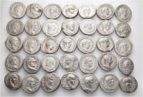 A lot containing 35 silver coins. All: Roman Provincial. About very fine to good very fine. LOT SOLD AS IS, NO RETURNS. 35 coins in lot.