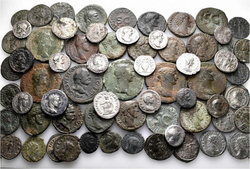 A lot containing 19 silver and 47 bronze coins. All: Roman Imperial. Fine to ver...