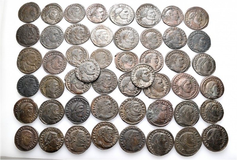 A lot containing 50 bronze coins. All: Roman Imperial. About very fine to good v...