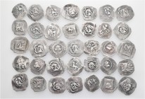 A lot containing 35 silver coins. All: Germany, Dukes of Bavaria. Late 14th to mid 15th centuries. Pfennige. Munich, Landshut, Ingolstadt. Fine to ver...