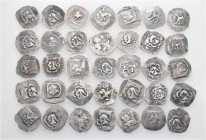 A lot containing 35 silver coins. All: Germany, Dukes of Bavaria. Late 14th to mid 15th centuries. Pfennige. Munich, Landshut, Ingolstadt. Fine to ver...