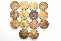 A lot containing 14 bronze tokens. All: France. Bordello tokens. About very fine to good very fine. LOT SOLD AS IS, NO RETURNS. 14 tokens in lot.

...