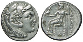 MACEDONIA Alessandro III (336-323 a.C.) Tetradramma (Macedonia) Testa di Alessandro a d. – R/ Zeus seduto a s. – Price manca AG (g 16,43)
SPL