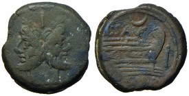 Repubblica – L. Saufeius (152 a.C.) Asse – Testa di Giano – R/ Prua a d. – Cr. 204/2 AE (g 23,46)
BB