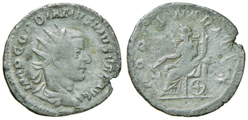 Gordiano III (238-244) Antoniniano – Busto radiato a d. – R/ Roma seduta a s. – ...