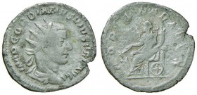 Gordiano III (238-244) Antoniniano – Busto radiato a d. – R/ Roma seduta a s. – AG (g 2,66)
MB+