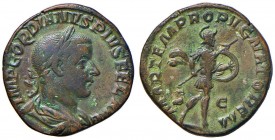Gordiano III (238-244) Sesterzio – R/ Marte andante a d. – RIC 333 AE (g 16,63)
BB