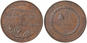 BRESCIA Medaglia 1797 Presa del palazzo di Broletto – Opus: Josef Salvirch – AE (g 57,51 – Ø 63 mm) Minimi colpetti
qFDC