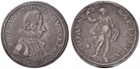 FIRENZE Ferdinando II (1621-1670) Piastra 1642 (il 2 speculare e doppia data) – MIR manca; Pucci 70b AG (g 32,48) RRR Minima screpolatura al D/
BB