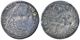 FIRENZE Cosimo III (1670-1723) Lira 1677 – MIR 335 AG (g 4,33) RR Piegatura del tondello
qBB
