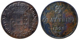 FIRENZE Leopoldo II (1824-1859) 3 Quattrini 1828 – MIR 464/3 MI (g 2,00) R
BB+