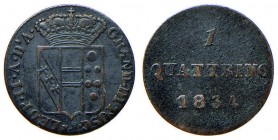 FIRENZE Leopoldo II (1824-1859) Quattrino 1834 – MIR 465/8 CU (g 1,09) R
BB