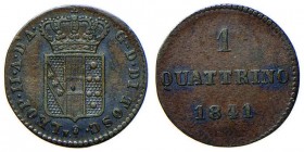 FIRENZE Leopoldo II (1824-1859) Quattrino 1841– MIR 465/14 CU (g 1,00) R
BB+