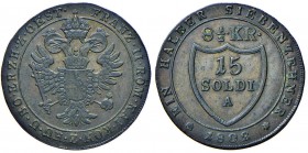 GORIZIA Francesco II (1797-1805) 15 Soldi 1802 A – Gig. 1 MI (g 5,32) Senza argentatura
SPL