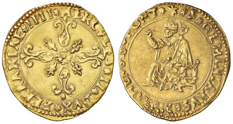 MODENA Ercole II (1534-1559) Scudo d’oro del sole – MIR 643/1 AU (g 3,32) Modest...