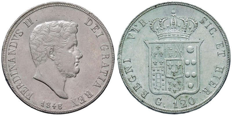 NAPOLI Ferdinando II (1830-1859) Piastra 1846 – Magliocca 554 AG (g 27,48) Manca...