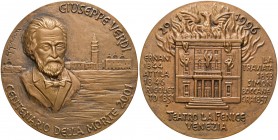 VENEZIA Medaglia 1998 Secondo centenario morte di Casanova – Opus: Grava – AE fusione (g 876 – Ø 107 mm) Esemplare 1 di 30 prodotti (marcata sul bordo...