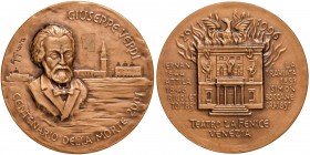 VENEZIA Medaglia 2001 Centenario della morte di Giuseppe Verdi, teatro La Fenice – Opus: Grava – AE (g 110 – 60 mm) 51 esemplari coniati unica medagli...