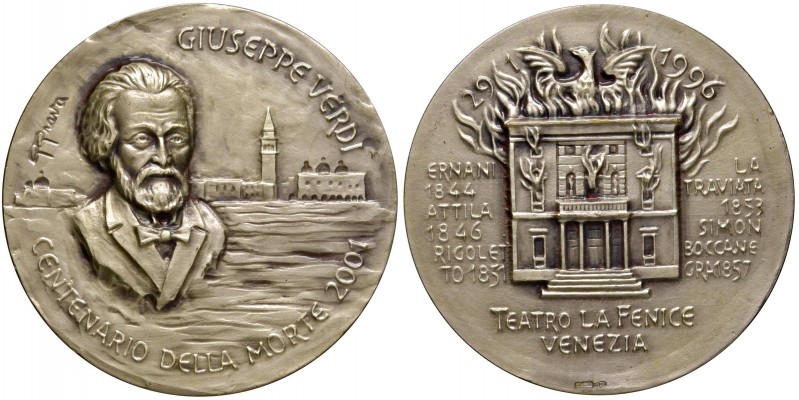 VENEZIA Medaglia 2001 Centenario della morte di Verdi – AG (g 122 – Ø 60 mm) 15 ...