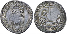 Calisto III (1455-1458) Grosso – Munt. 8 AG (g 3,79) RR Debolezza centrale di conio e minimo graffietto nel campo del R/
BB