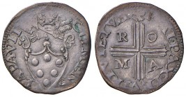 Clemente VII (1523-1534) Mezzo giulio – MIR 810 AG (g 1,73) RR Schiacciatura marginale
BB