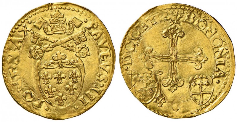 Paolo III (1534-1549) Bologna – Scudo d’oro con armetta Ciocchi del Monte – Munt...