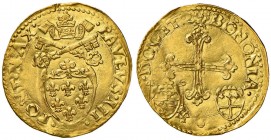 Paolo III (1534-1549) Bologna – Scudo d’oro con armetta Ciocchi del Monte – Munt. 88 AU (g 3,26) Piegatura del tondello
SPL