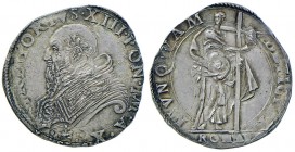 Gregorio XIII (1572-1585) Testone A. X – Munt. 46 AG (g 9,53) Ex Varesi, Collezione ANPB, lotto 806. Segni di ribattitura ma esemplare di bella qualit...