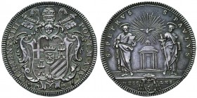 Clemente XIII (1758-1769) Testone 1761 A. IV – Munt. 12 AG (g 7,95) Splendida patina iridescente
SPL+