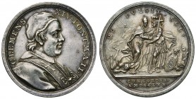 Clemente XIV (1769-1774) Medaglia 1770 A. II Rinnovati rapporti col Portogallo – Opus: Hamerani - AG (g 16,20) Colpetto al bordo
SPL+