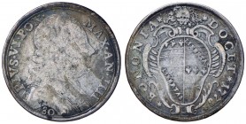 Pio VI (1774-1799) Bologna Testone 1778 A. IIII – AG (g 7,53) RR
B/MB