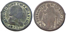 Pio VI (1774-1799) Bologna – Muraiola da 4 bolognini 1779 – Munt. 235a MI (g 3,25) Screpolature al D/ e al R/
MB