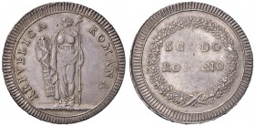 Repubblica romana (1798-1799) Scudo – Pag. 1; Bruni 1 AG (g 26,43) Colpetto al bordo
SPL