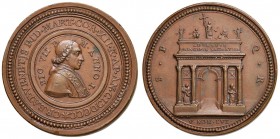 Pio VII (1800-1823) Medaglia 1800 A. I Ingresso a Roma del Papa – AE (g 15,41 – Ø 29 mm) Colpetti al bordo
qFDC