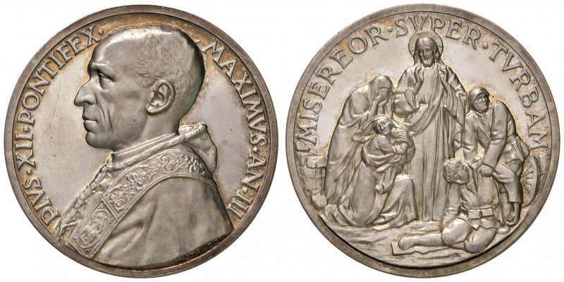 Pio XII (1939-1958) Medaglia A. III – Opus: Mistruzzi – AG (g 38,24 – Ø 44 mm)
...