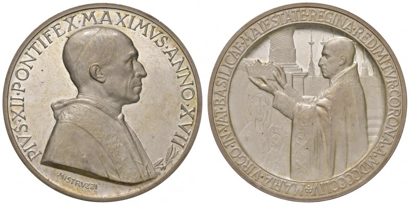 Pio XII (1939-1958) Medaglia A. XVII – Opus: Mistruzzi – AG (g 38,14 – Ø 44 mm)...