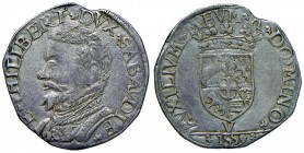 Emanuele Filiberto (1553-1580) Testone 1559 Vercelli – MIR 508b (g 8,99) RR Ex ANPB lotto 402
qBB