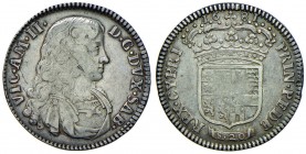 Vittorio Amedeo II (1680-1713) Lira 1681 – MIR 862b AG (g 6,06) R Graffi al D/
BB