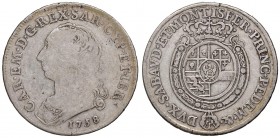 Carlo Emanuele III (1730-1773) Mezzo scudo 1758 – Nomisma 162 AG (g 17,11) R Segni di pulitura al D/
MB/qBB