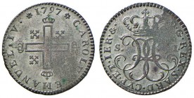 Carlo Emanuele IV (1796-1802) Soldo 1797 – Nomisma 490 MI (g 2,12) Debolezza di conio
SPL