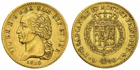 Vittorio Emanuele I (1814-1821) 20 Lire 1818 – Nomisma 510 AU R Modesti depositi al R/
BB+/qSPL