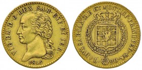 Vittorio Emanuele I (1814-1821) 20 Lire 1818 – Nomisma 510; Pag. 6 AU R Modesti depositi
BB